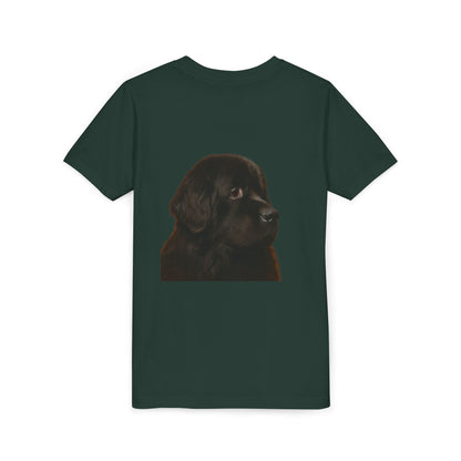Newfie Head Youth Unisex Short Sleeve Crewneck Tee