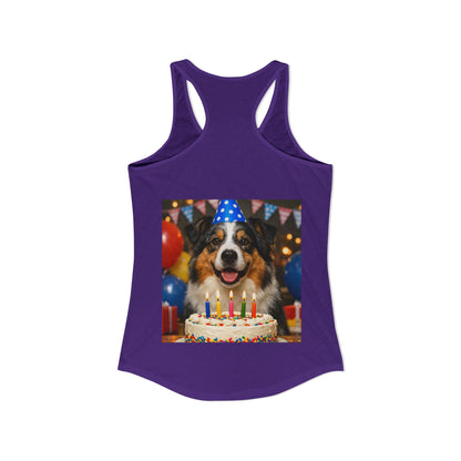 Birthday Buddy Aussie Women's Racerback Tank