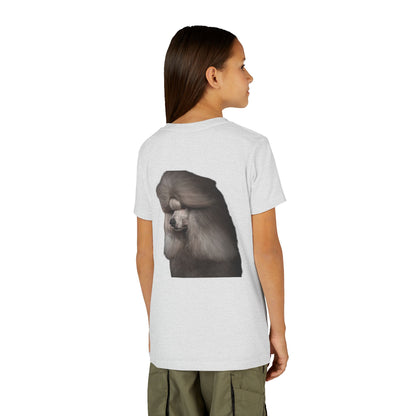 Poodle Head Youth Unisex Short Sleeve Crewneck Tee