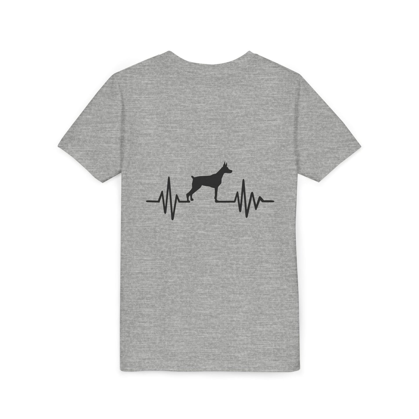 My Heart Beats For Dobermans Youth Unisex Short Sleeve Crewneck Tee