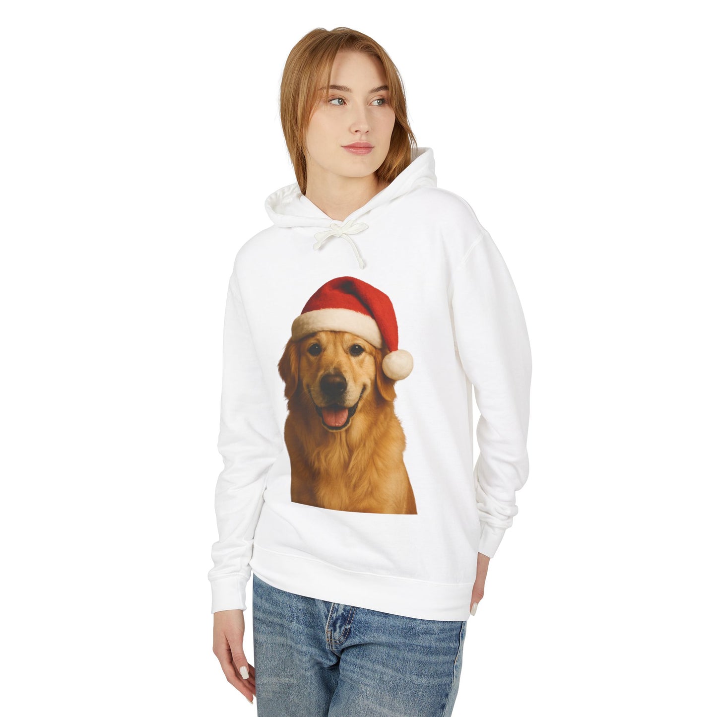 Santa Paws Golden Unisex Lightweight Hoodie