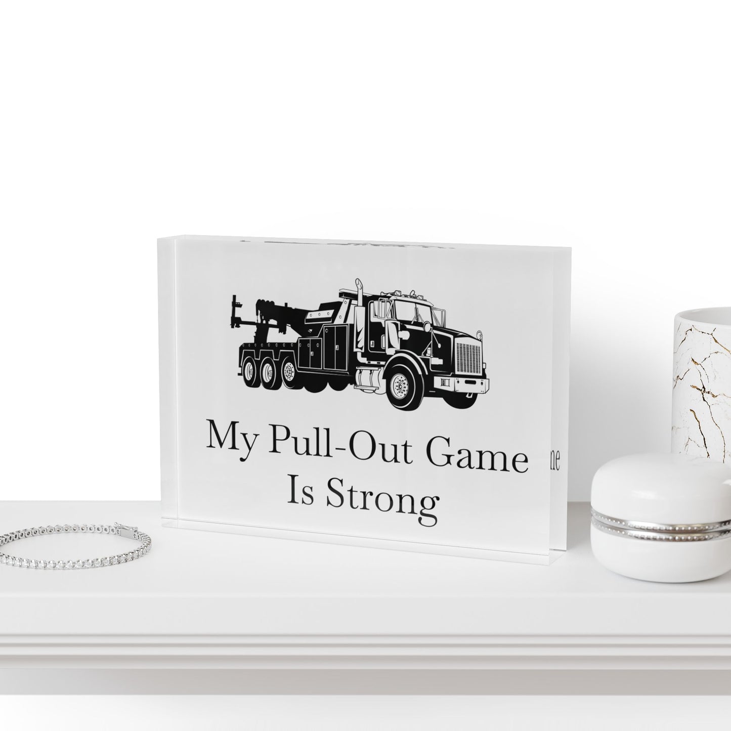 Pull Out Heavy Tow Truck Acrylic Photo Block