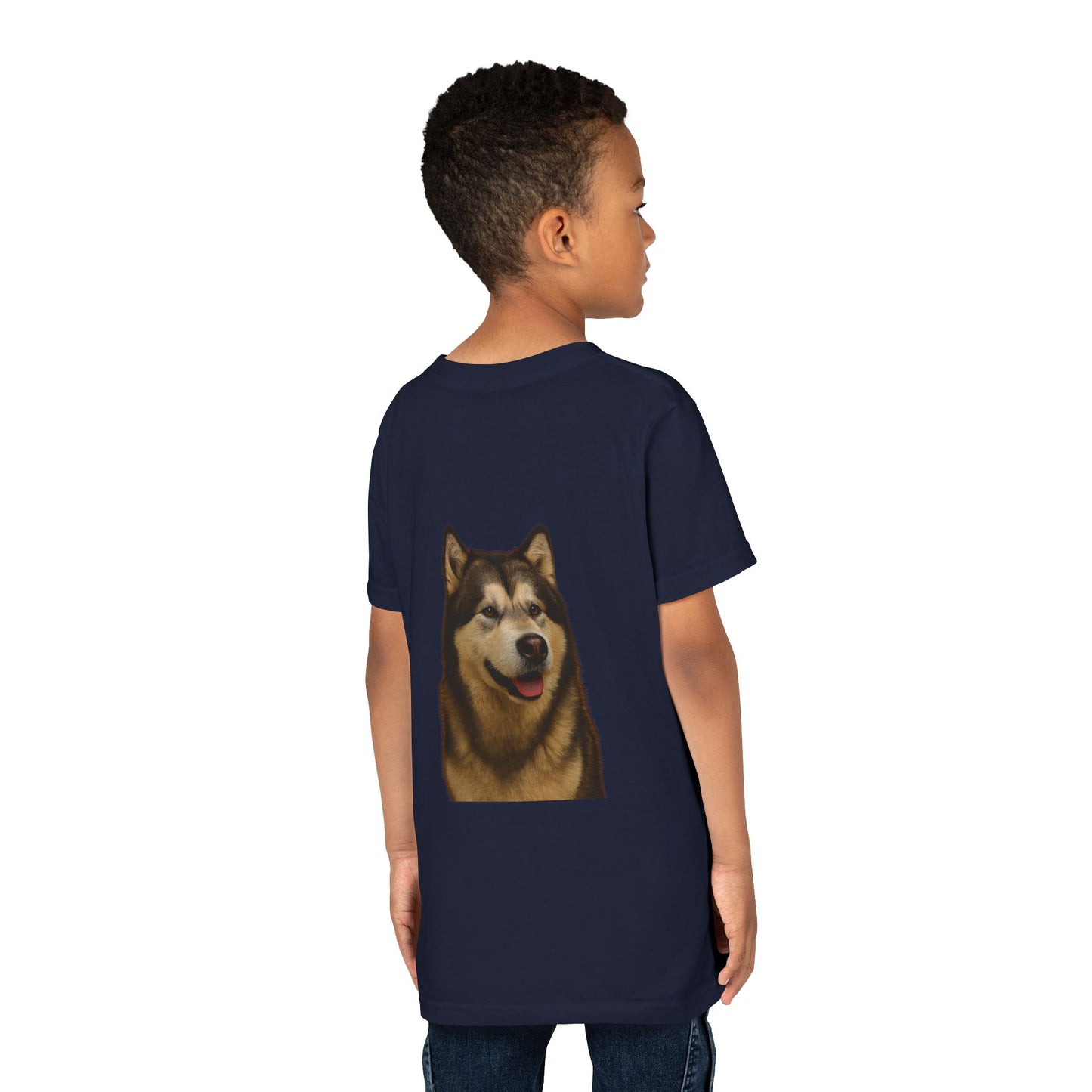 Malamute Head Youth Unisex Short Sleeve Crewneck Tee