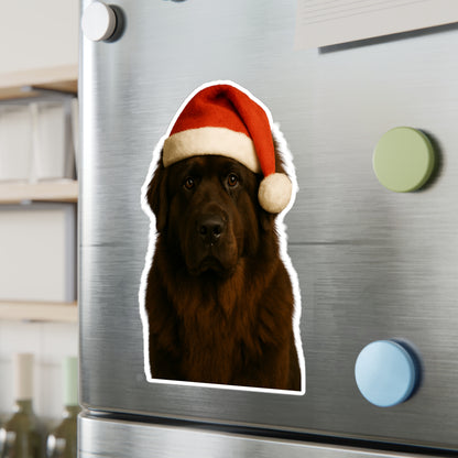 Santa Paws Newfie Vinyl Decal