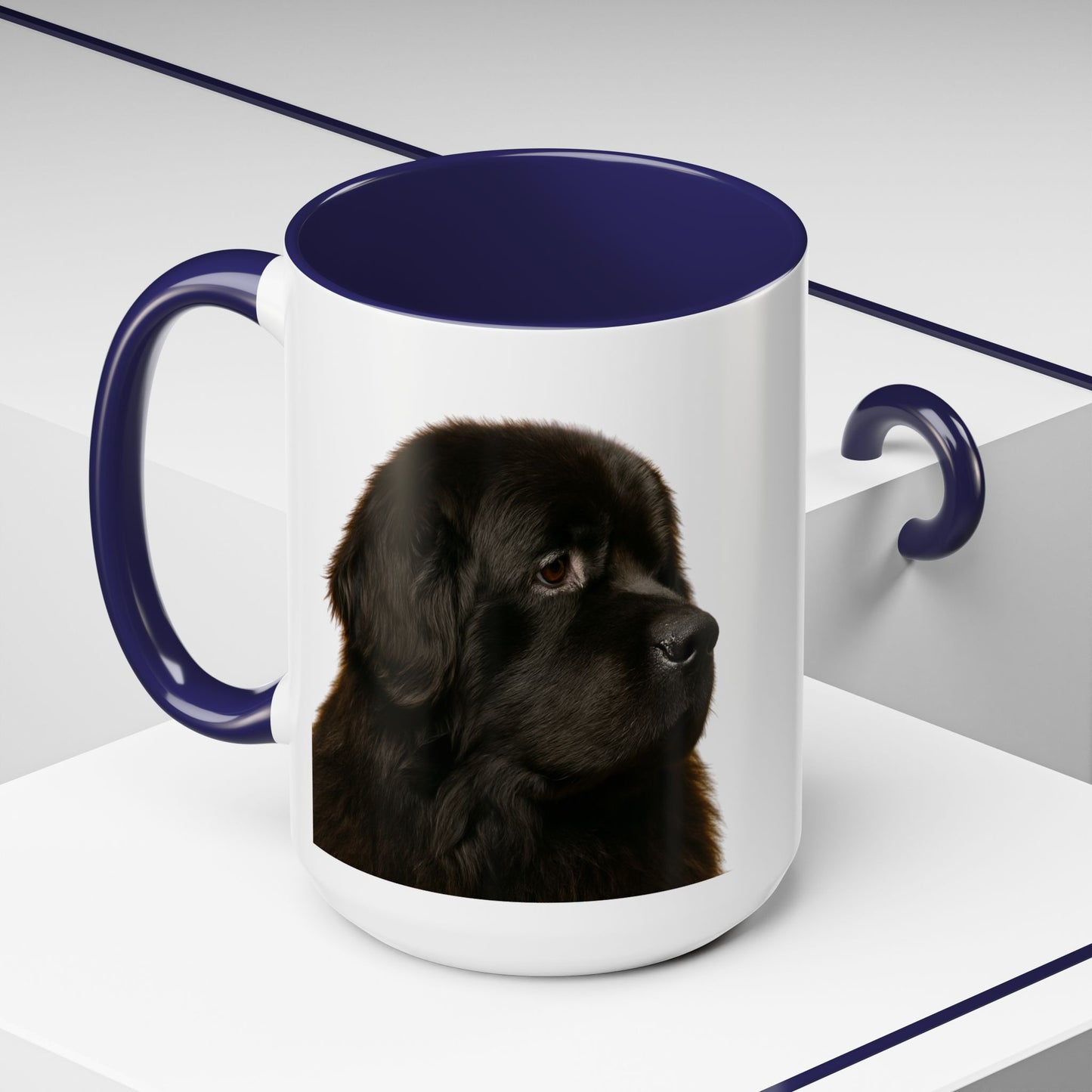 Newfie Head 2-Tone Coffee Mug