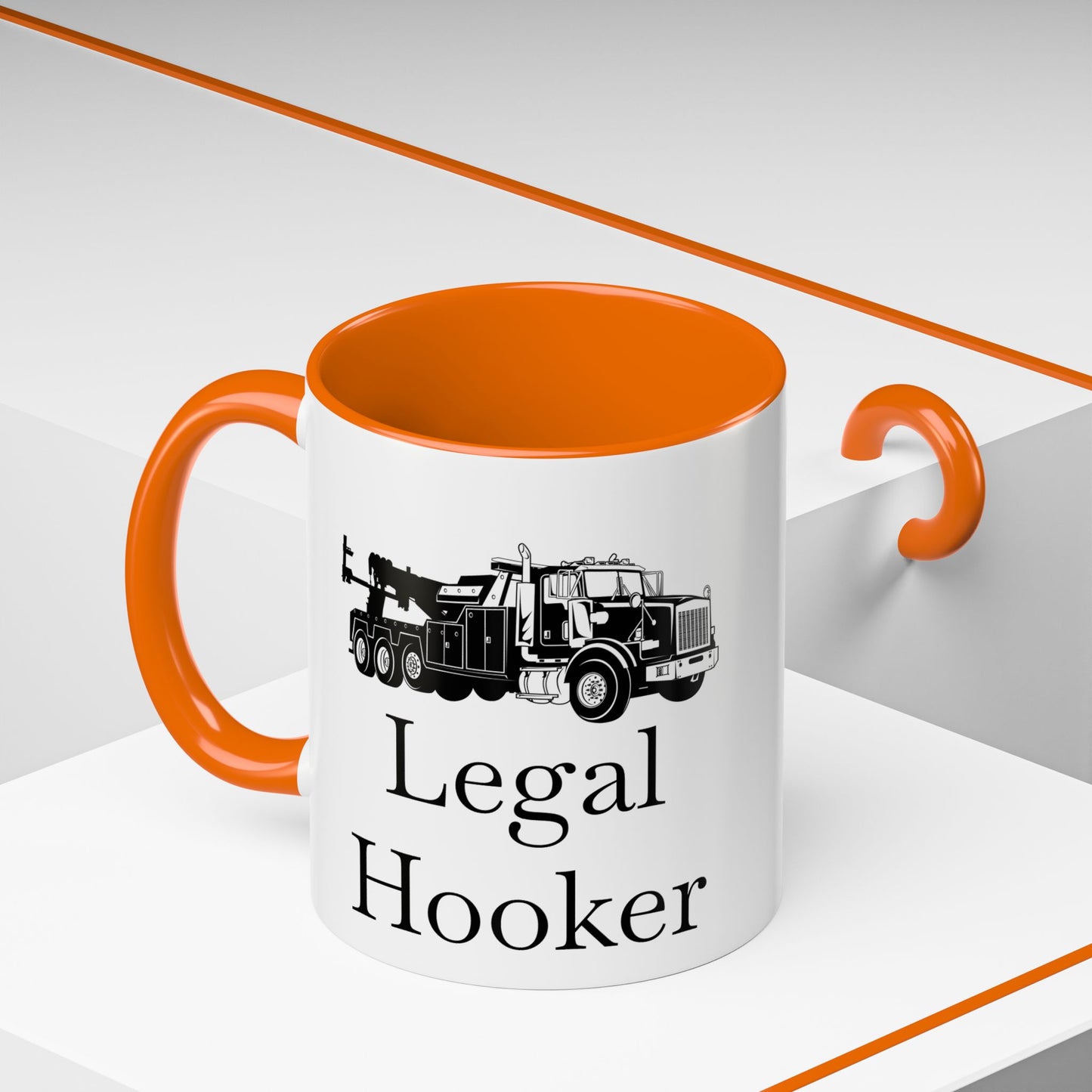 Legal H**ker Heavy Tow Truck 2-Tone Coffee Mug