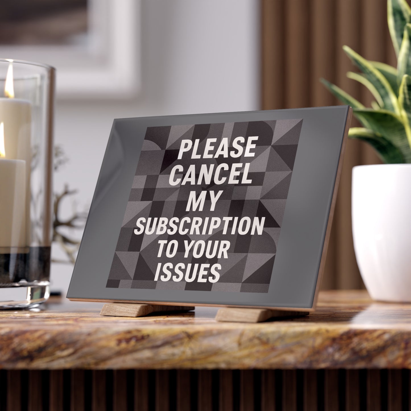 Cancel My Subscription Ceramic Photo Tile
