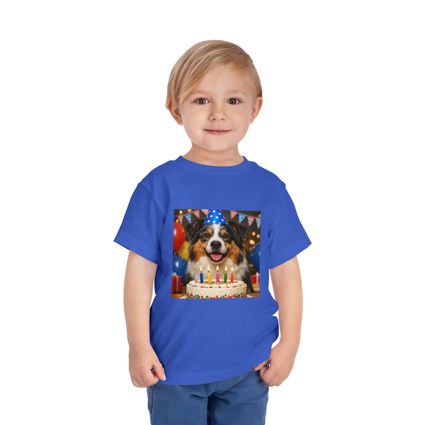 Birthday Buddy Aussie Toddler Unisex Short Sleeve Crewneck Tee