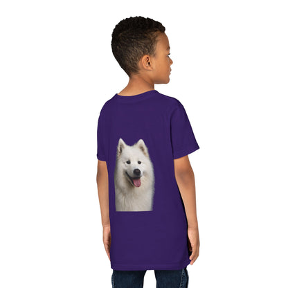 Samoyed Head Youth Unisex Short Sleeve Crewneck Tee
