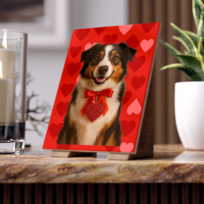 Cupid's Companion Aussie Ceramic Photo Tile