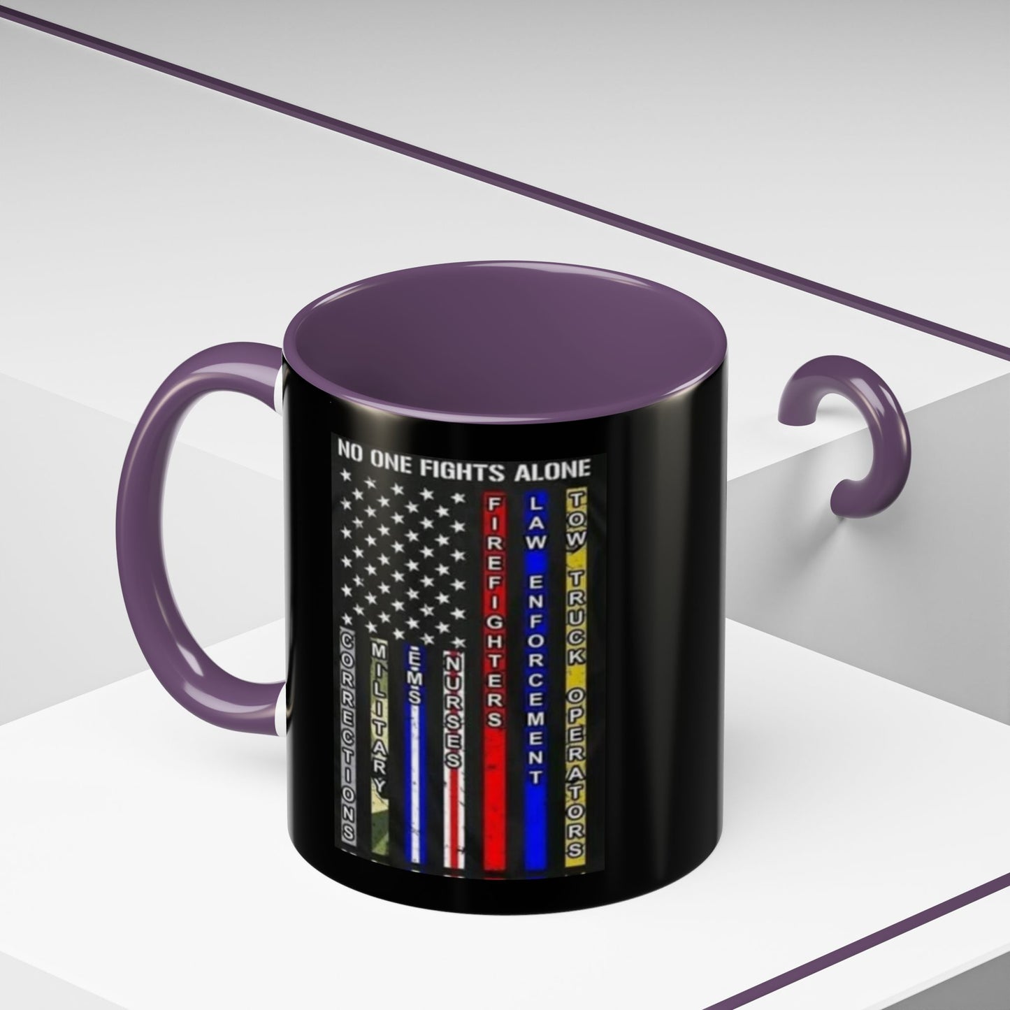 No One Fights Alone 2-Tone Coffee Mug
