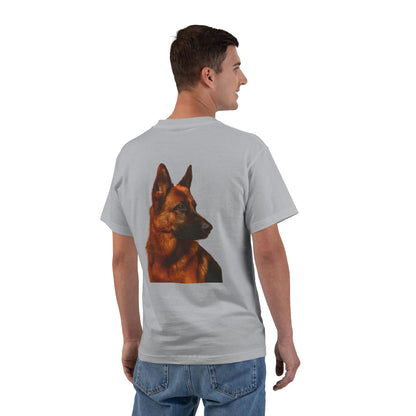 German Shepherd Head Men's Short-Sleeve Crewneck Tee