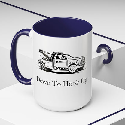 Down To Hook Up 2-Tone Coffee Mug