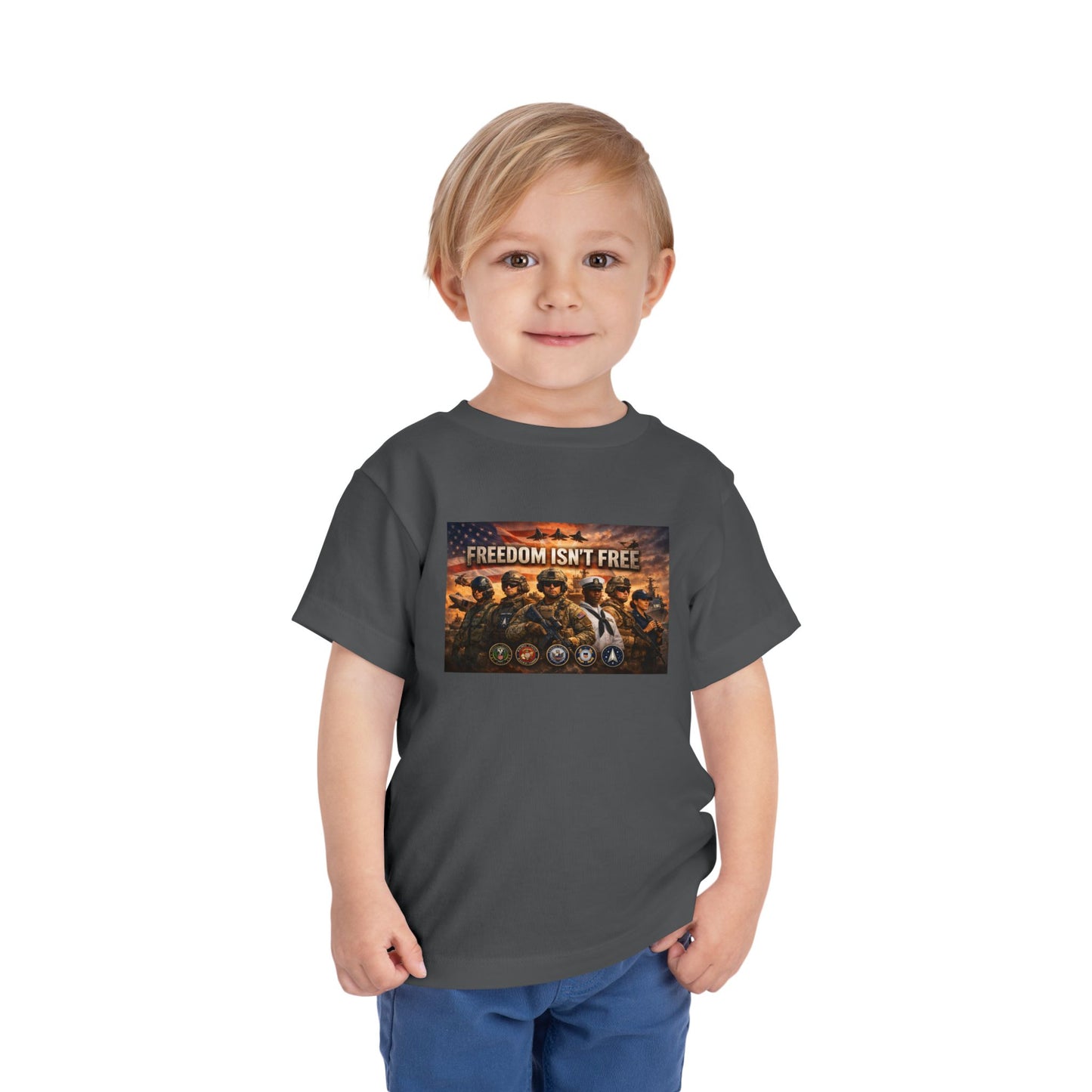 Freedom Isn't  Free Toddler Unisex Short Sleeve Crewneck Tee