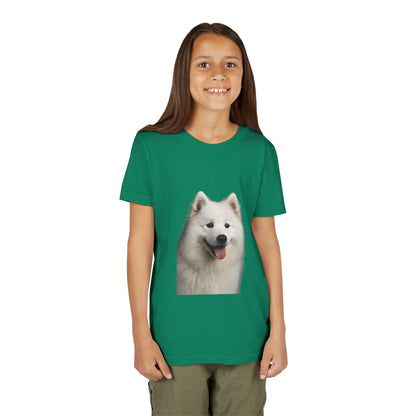 Samoyed Head Youth Unisex Short Sleeve Crewneck Tee