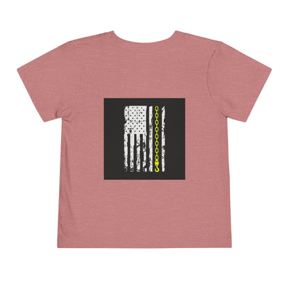 Thin Yellow Line Toddler Unisex Short Sleeve Crewneck Tee