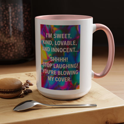 Blowing My Cover 2-Tone Coffee Mug
