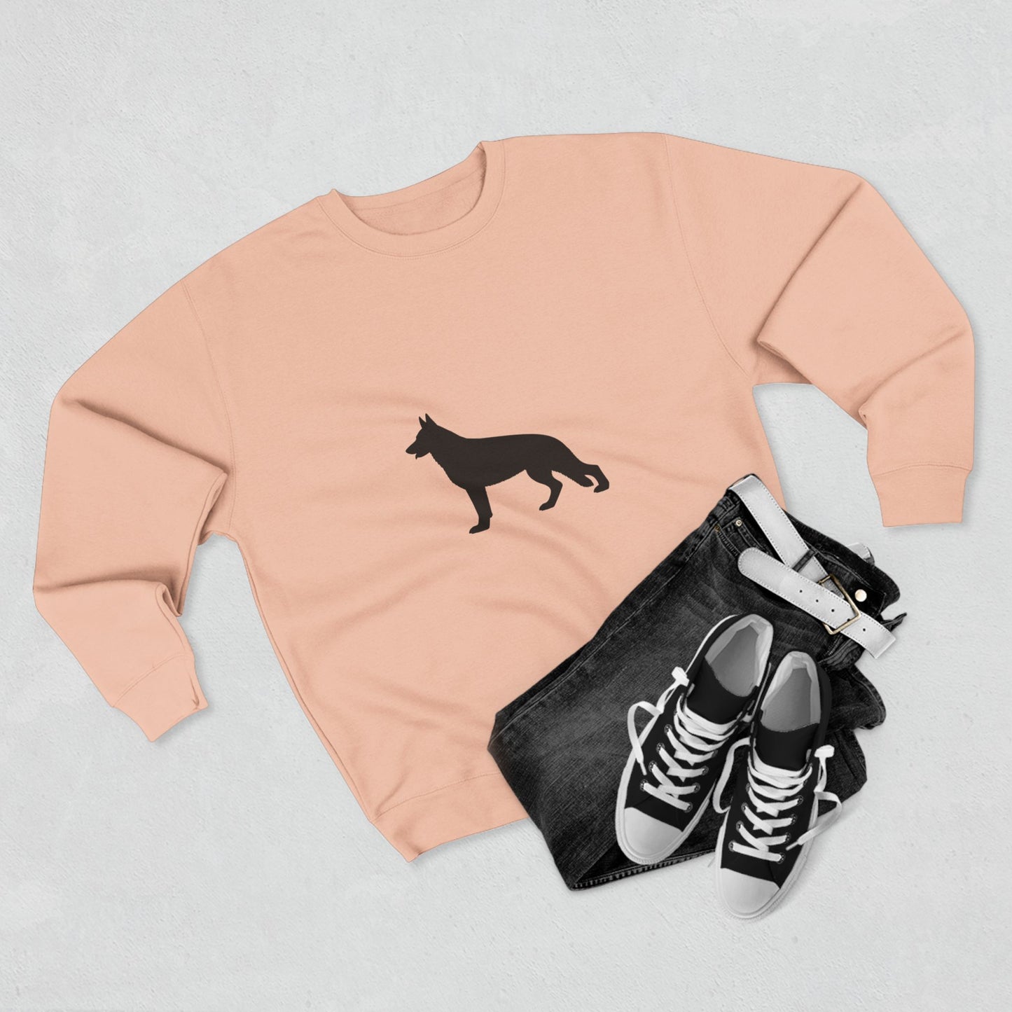 German Shepherd Silhouette Unisex Crewneck Sweatshirt