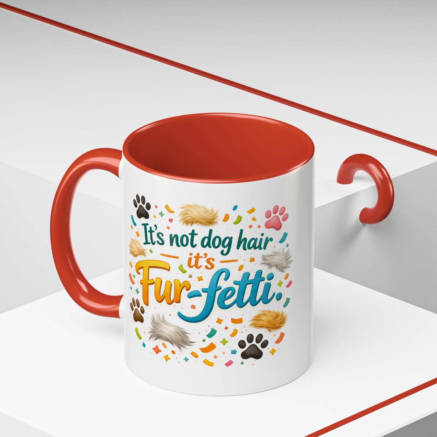 Fur-Fetti Dog 2-Tone Coffee Mug