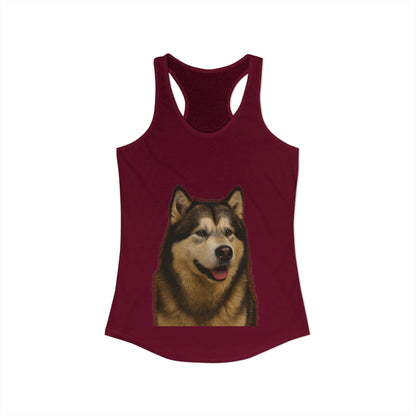 Malamute Head Women's Racerback Tank