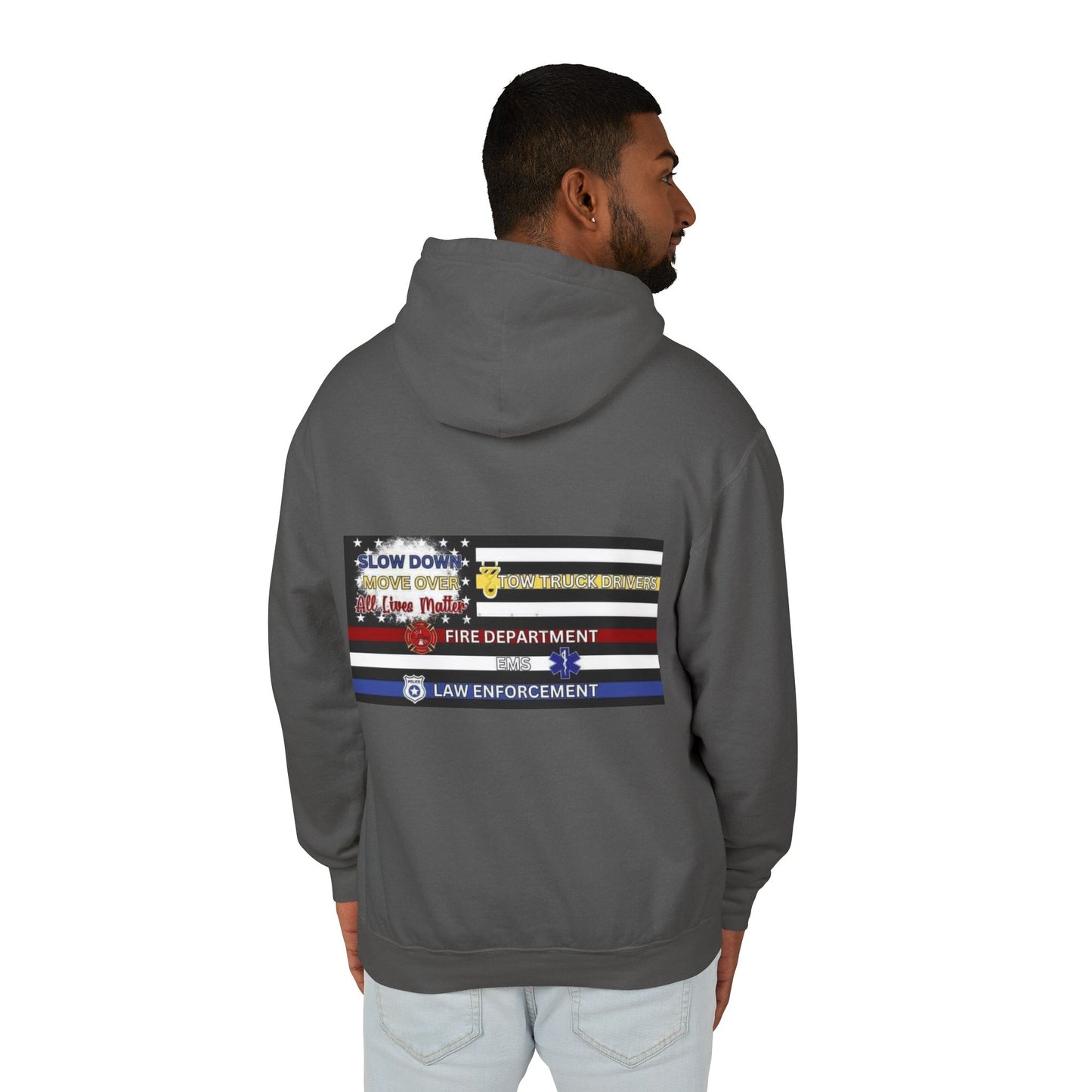 Slow Down Move Over Flag Unisex Lightweight Hoodie