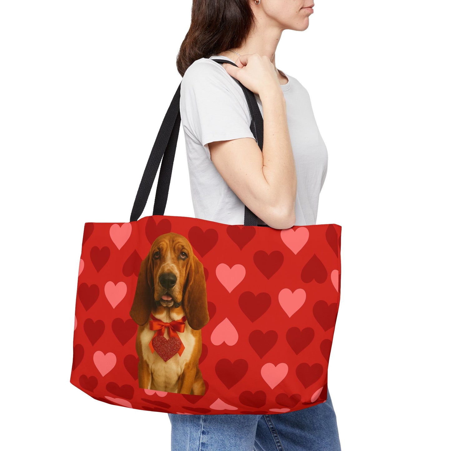 Cupid's Companion Basset Weekender Tote Bag