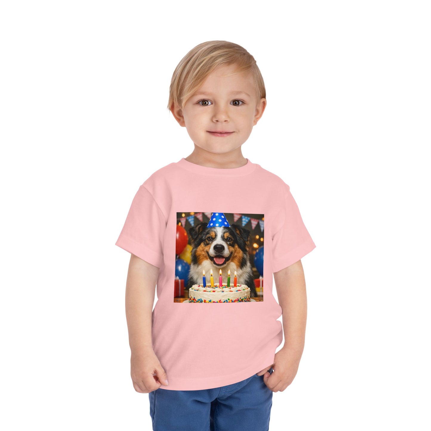 Birthday Buddy Aussie Toddler Unisex Short Sleeve Crewneck Tee