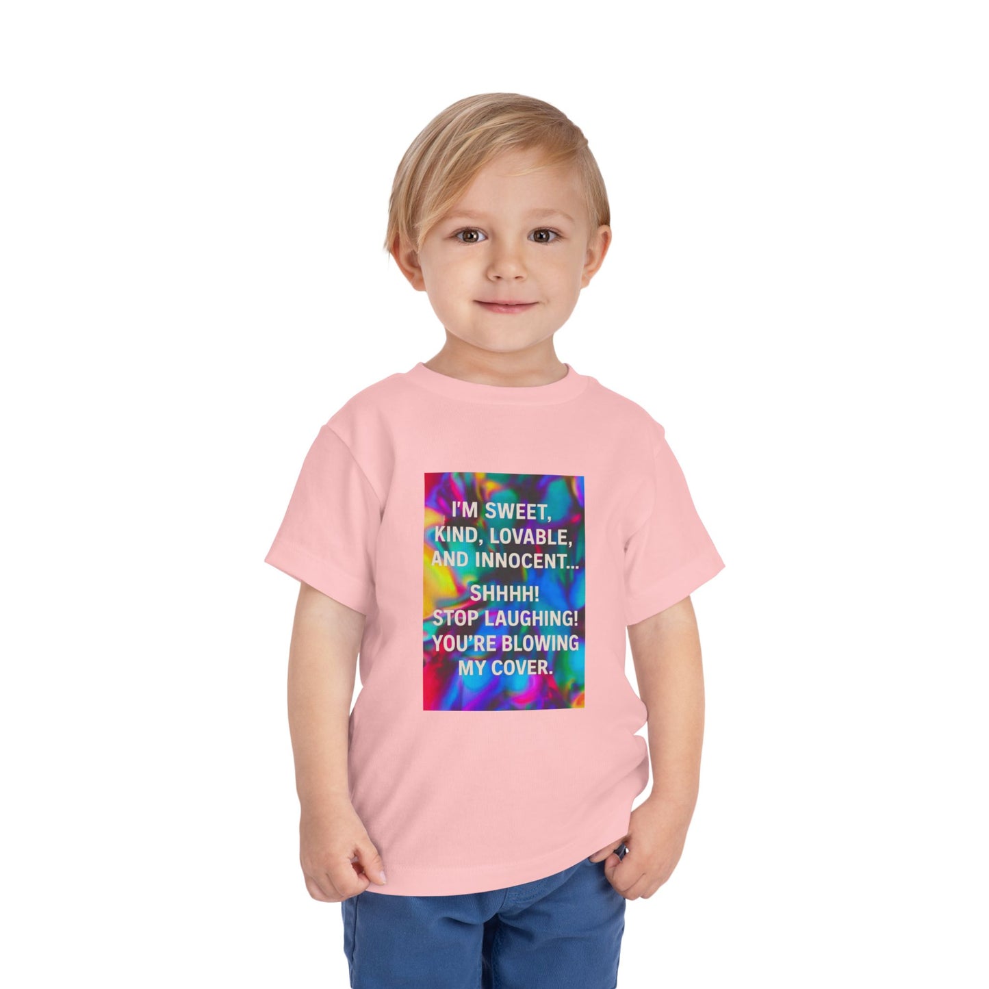 Blowing My Cover Toddler Unisex Short Sleeve Crewneck Tee