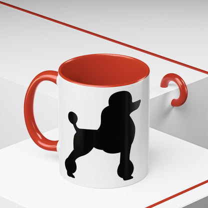Poodle Silhouette 2-Tone Coffee Mug