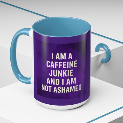Caffeine Junkie 2-Tone Coffee Mug