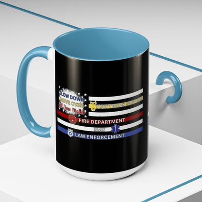 Slow Down Move Over Flag 2-Tone Coffee Mug