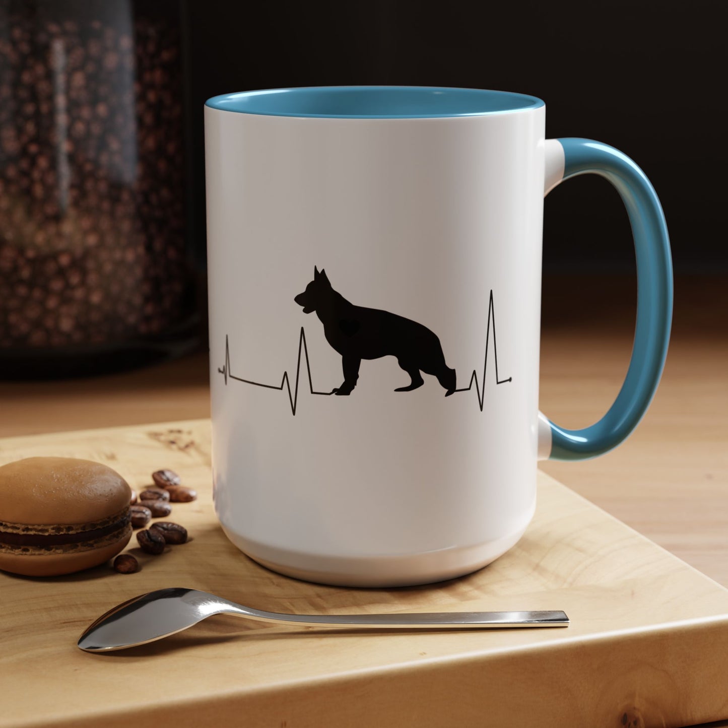 My Heart Beats For German Shepherds 2-Tone Coffee Mug