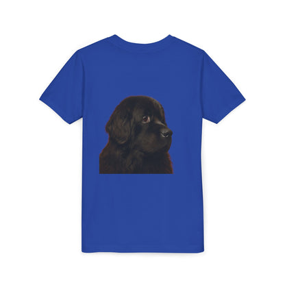 Newfie Head Youth Unisex Short Sleeve Crewneck Tee