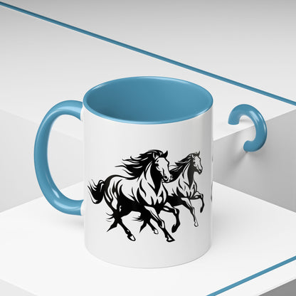 Horsin' Around 2-Tone Coffee Mug