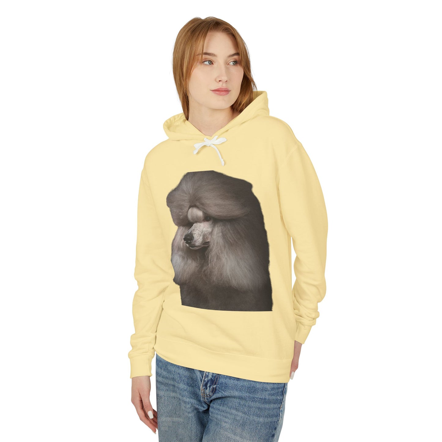 Poodle Head Unisex Lightweight Hoodie