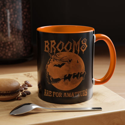 Brooms Are For Amateurs 2-Tone Coffee Mug