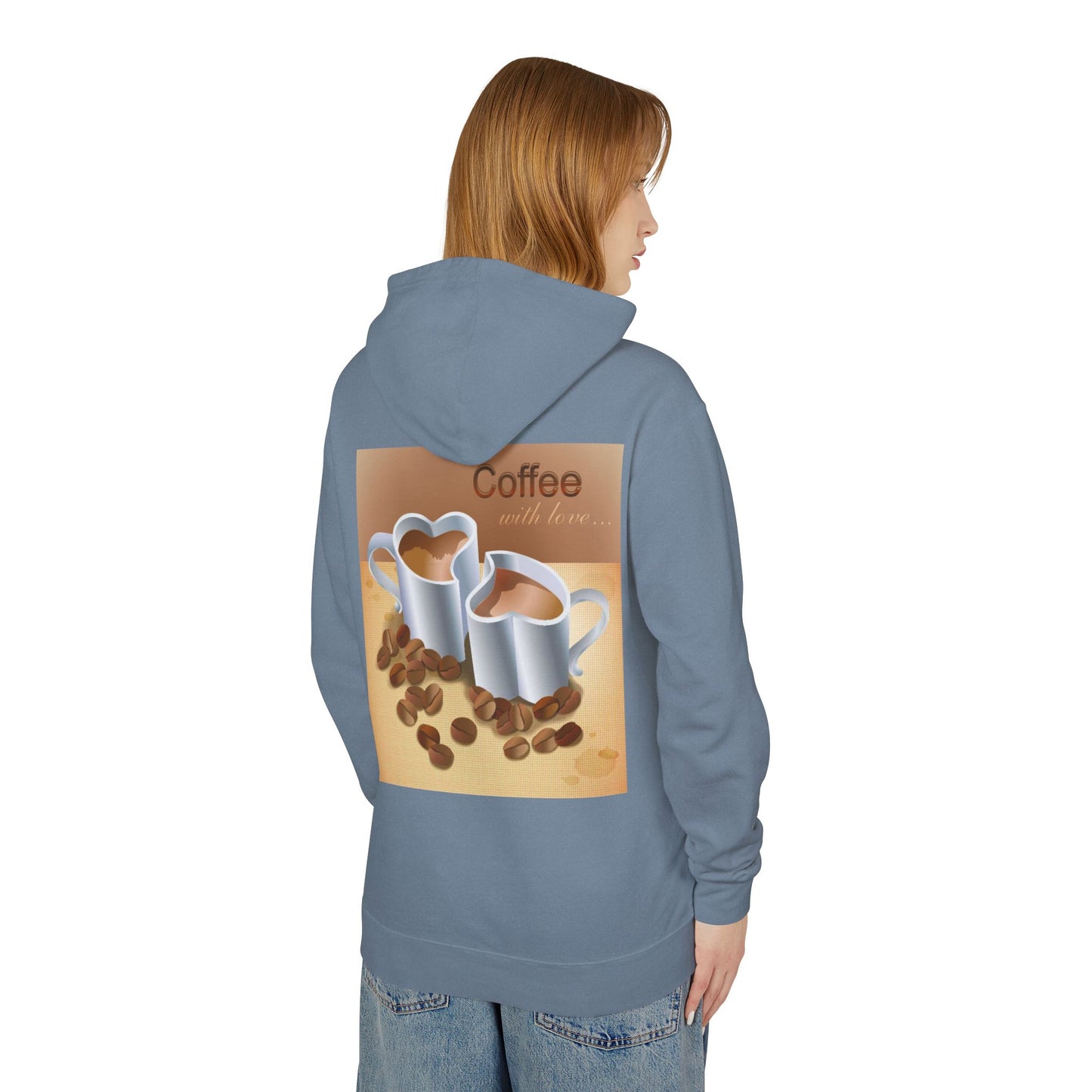 Coffee With Love Unisex Lightweight Hoodie