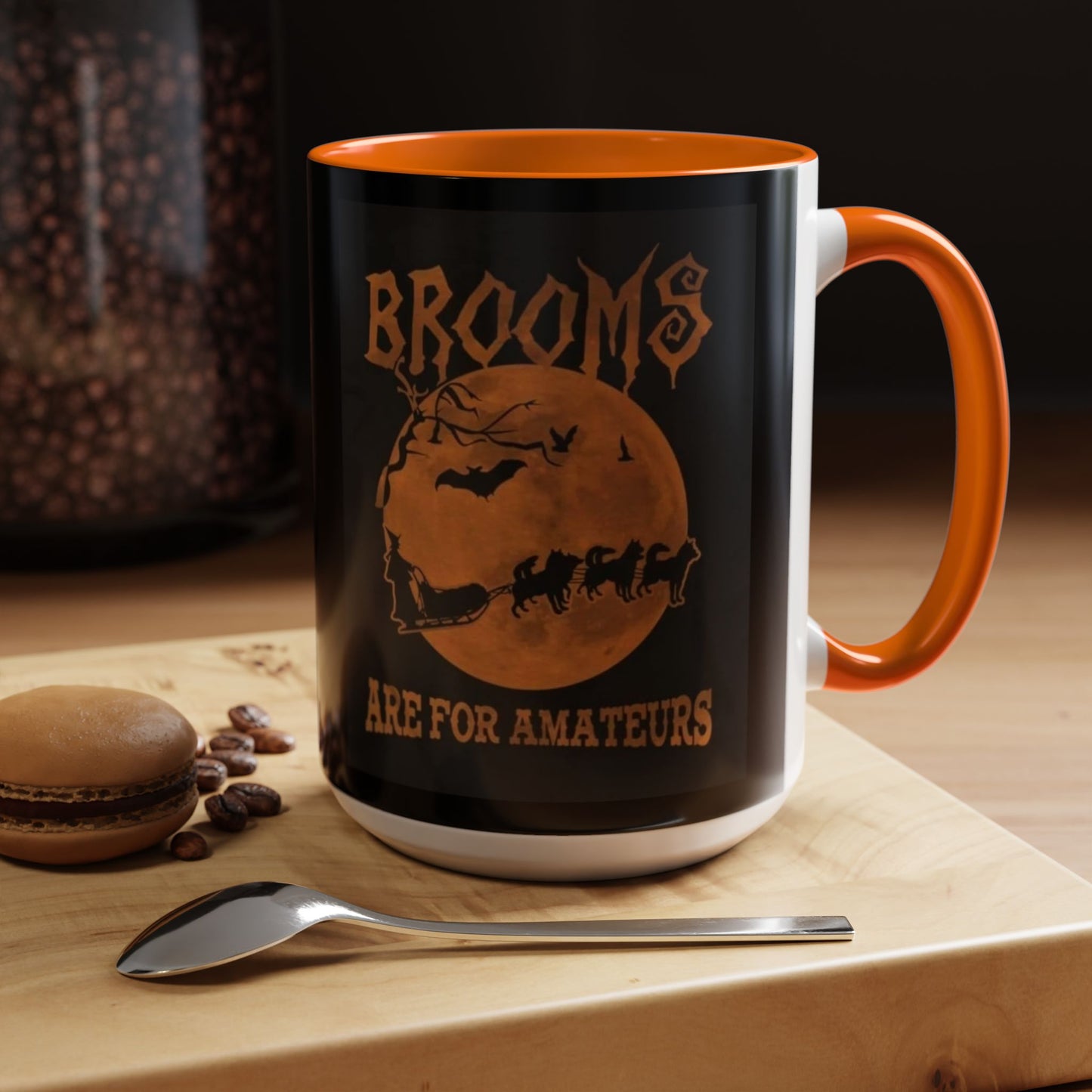 Brooms Are For Amateurs 2-Tone Coffee Mug