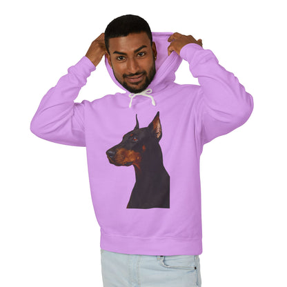Doberman Head Unisex Lightweight Hoodie