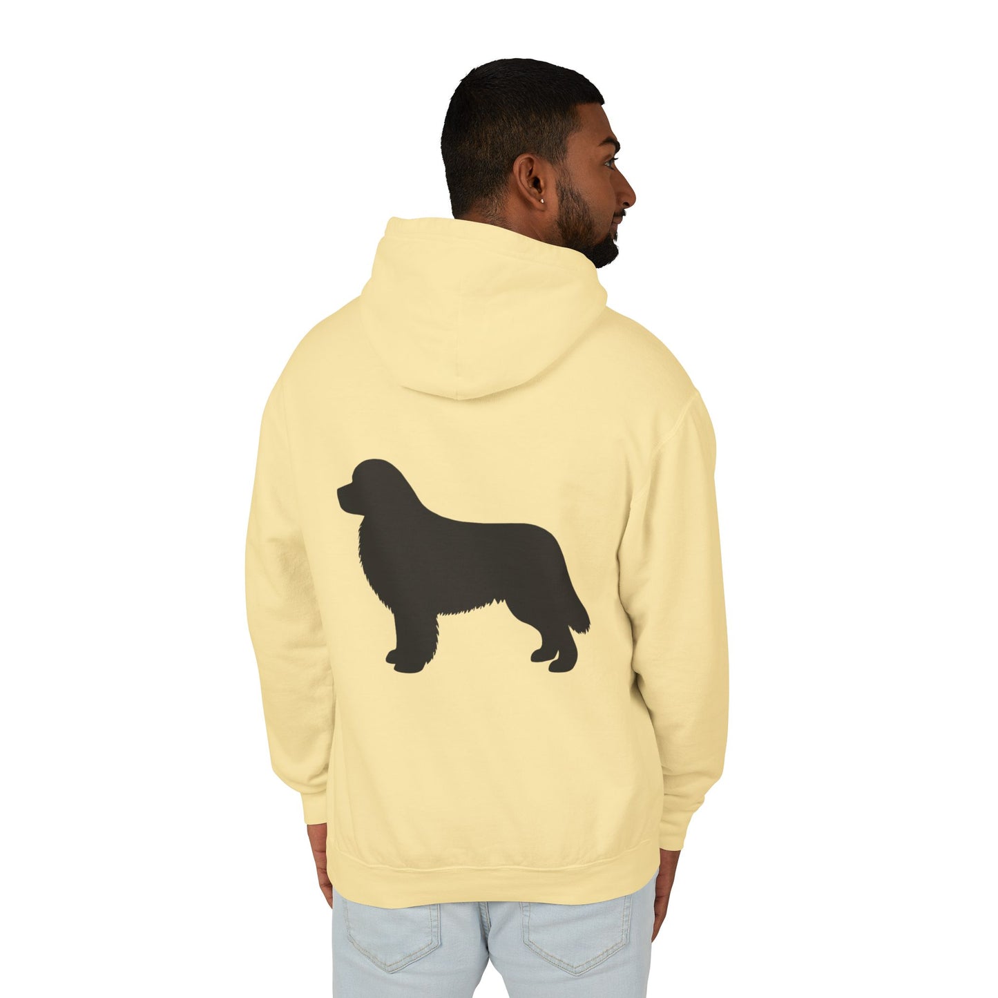 Newfie Silhouette Unisex Lightweight Hoodie
