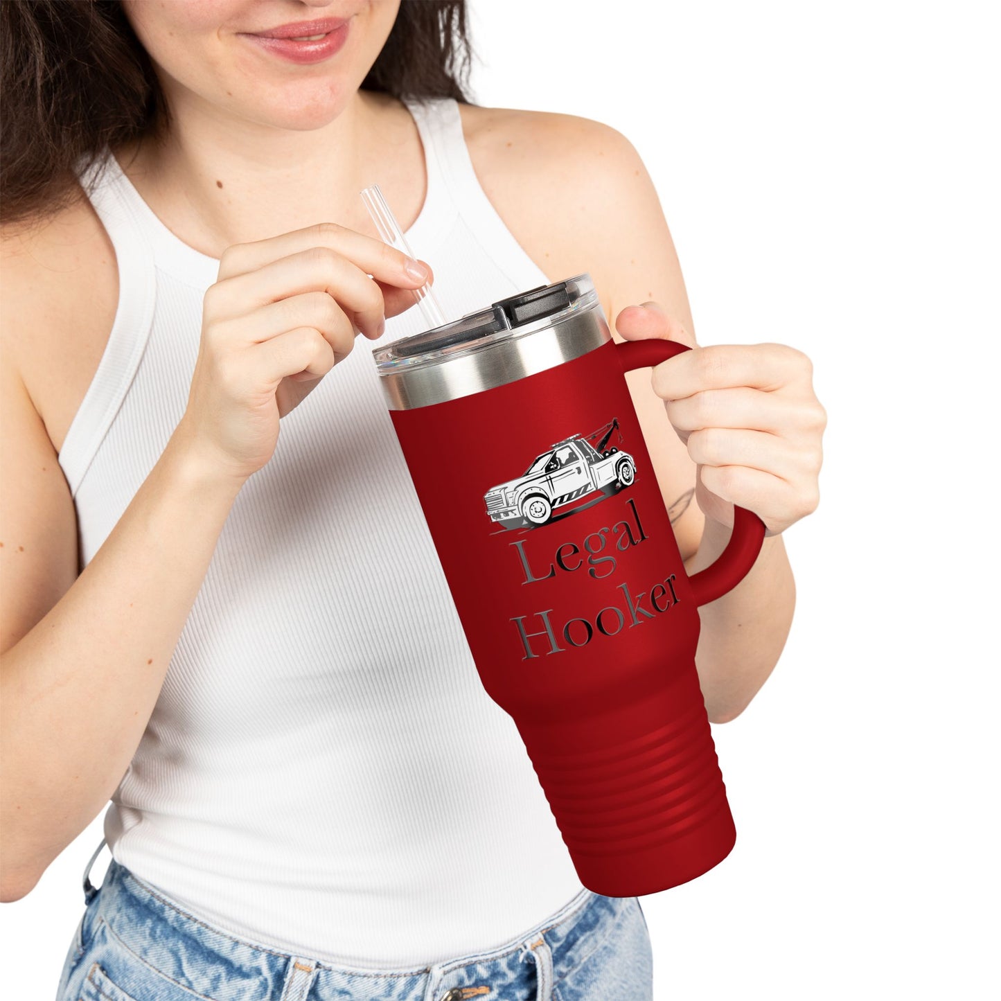 Legal H**ker Wheel Lift Tow Truck Insulated Travel Mug