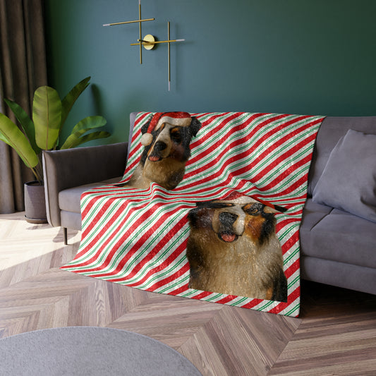 Santa Paws Aussie Crushed Velvet Blanket