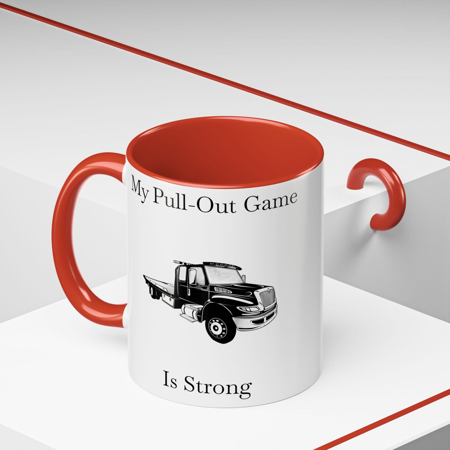 Pull Out Flatbed Tow Truck 2-Tone Coffee Mug