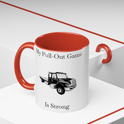 Pull Out Flatbed Tow Truck 2-Tone Coffee Mug