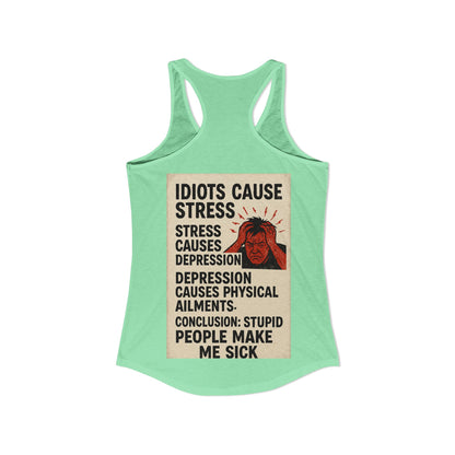 Stupid People Women's Racerback Tank