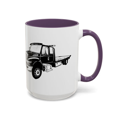 Flatbed Tow Truck 2-Tone Coffee Mug
