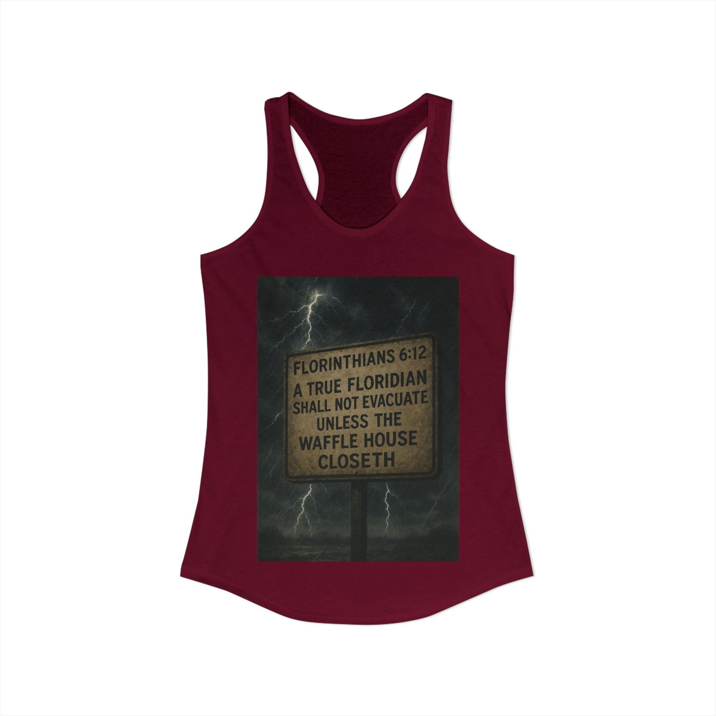 Florinthians 6:12 Women's Racerback Tank