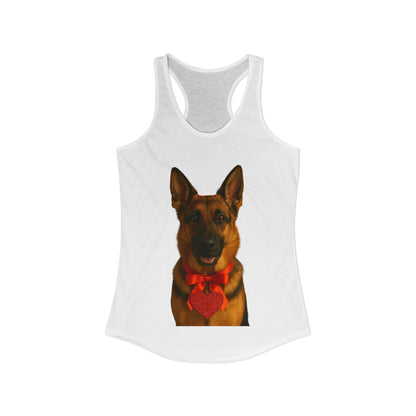Cupid's Companion German Shepherd Women's Racerback Tank