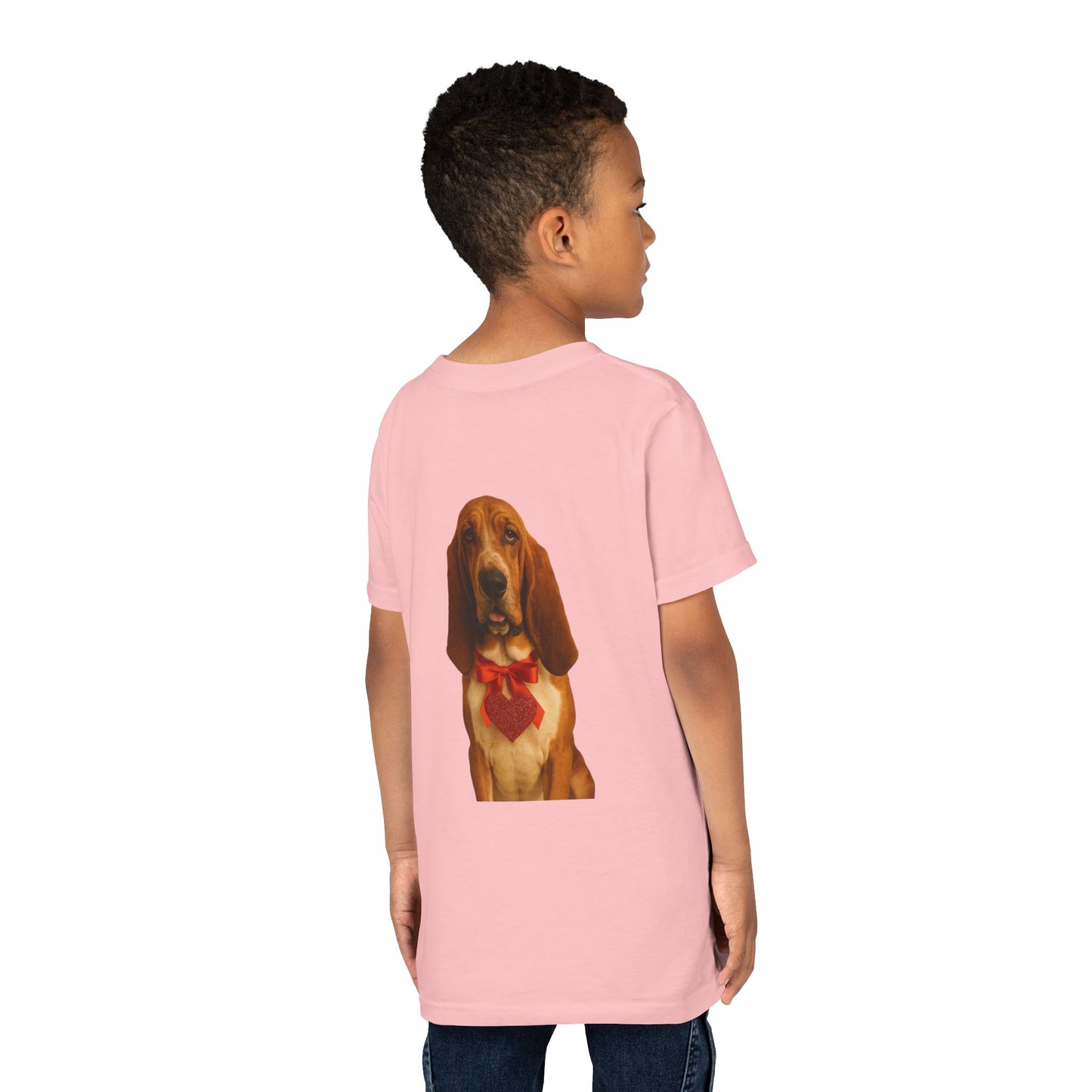 Cupid's Companion Basset Youth Unisex Short Sleeve Crewneck Tee