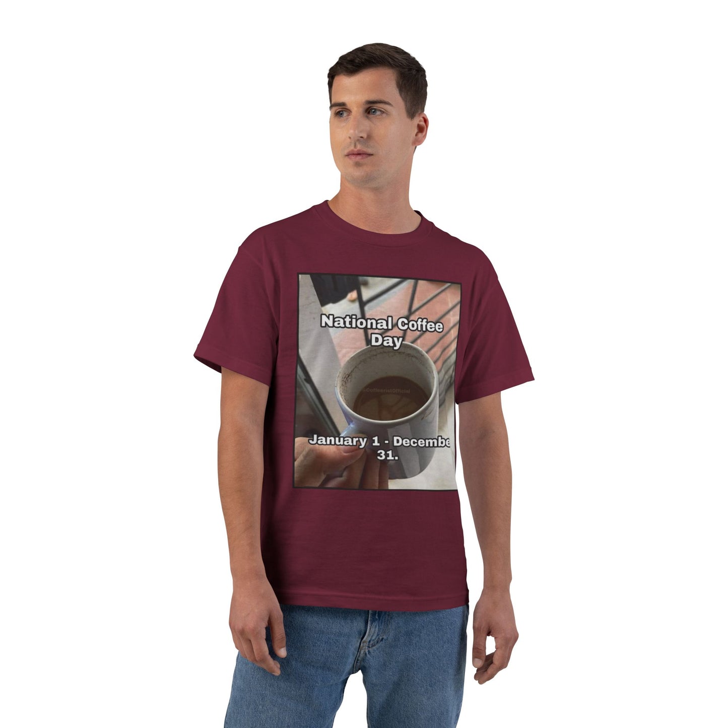 National Coffee Day Men's Short-Sleeve Crewneck Tee
